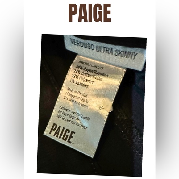 PAIGE - Verdugo Ultra Skinny Jean in Black Shadow - Excellent condition! - Picture 9 of 10